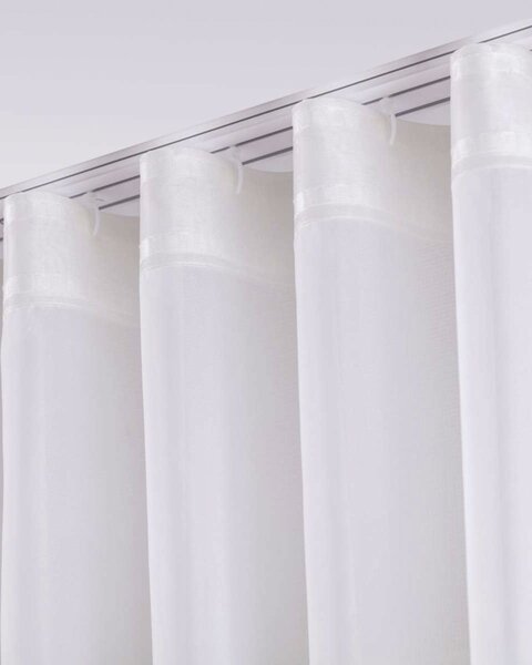 Záclona s riasením WAVE farba produktu krémová látka polopriehľadný, zapletaná