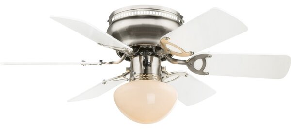 Globo 0307W stropné svietidlo s ventilátorom Ugo 1x60W | E27 - s ťahovým vypínačom