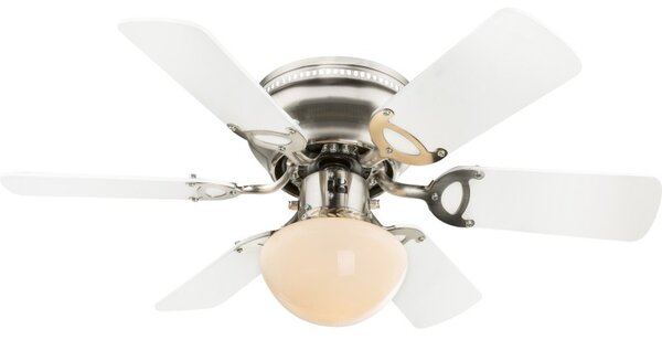Globo 0307W stropné svietidlo s ventilátorom Ugo 1x60W | E27 - s ťahovým vypínačom
