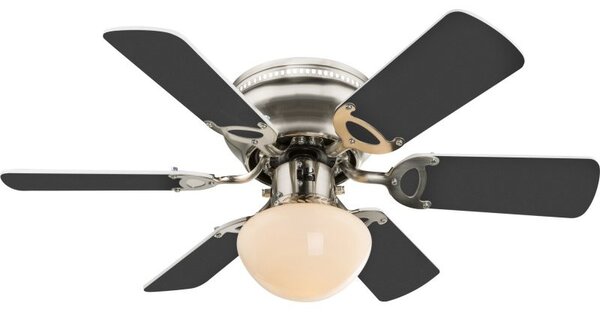 Globo 0307W stropné svietidlo s ventilátorom Ugo 1x60W | E27 - s ťahovým vypínačom