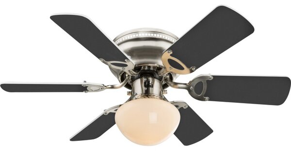 Globo 0307W stropné svietidlo s ventilátorom Ugo 1x60W | E27 - s ťahovým vypínačom