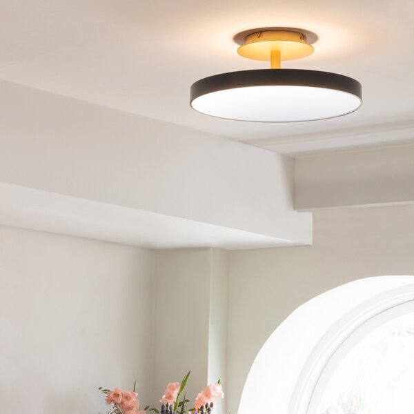 Stropné Lampa UMAGE, Asteria UP PLUS, stmievateľné, Čierna, Obývacia izba, Kov, Dizajnový