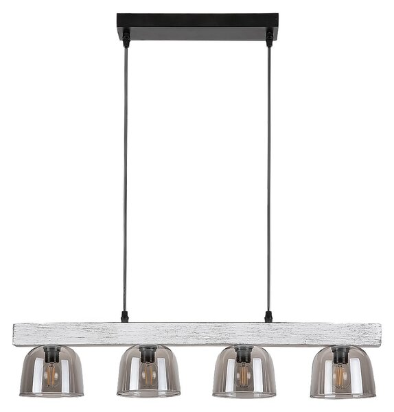 Rabalux 3120 závesné stropné svietidlo Cardamom 4x40W | E14 - dymová, strieborný dub