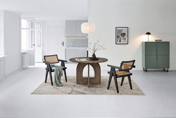 JEDÁLENSKÝ STÔL, mangové drevo, farba vlašského orecha, 120/76/120 cm Livetastic - Stoly, Online Only