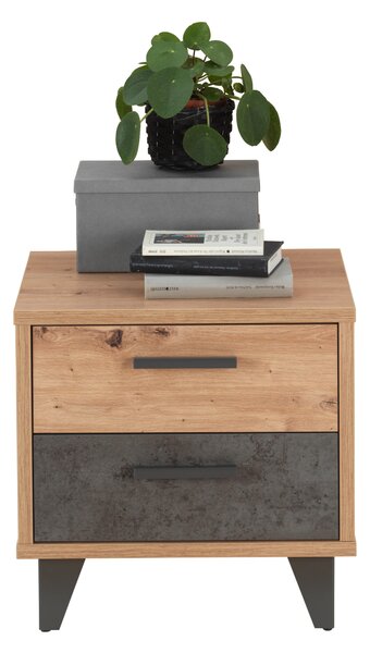 NOČNÝ STOLÍK tmavosivá, dub artisan Carryhome - Detské izby