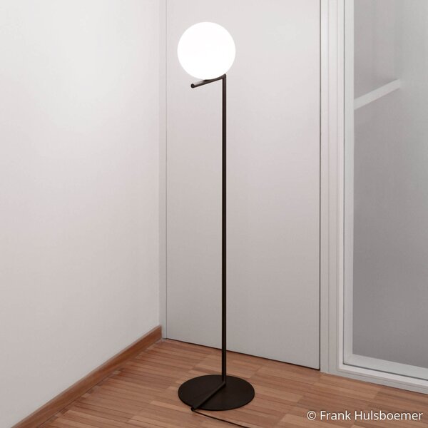 Stojacie Lampa FLOS, IC F1, stmievateľné, Čierna, Obývacia izba, Kov, Dizajnový