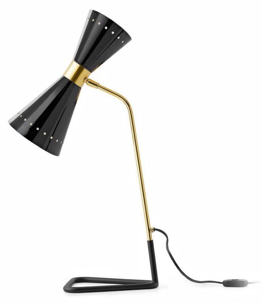Stolové Lampa Stilnovo, Megafono, Čierna, Obývacia izba, Kov, Dizajnový