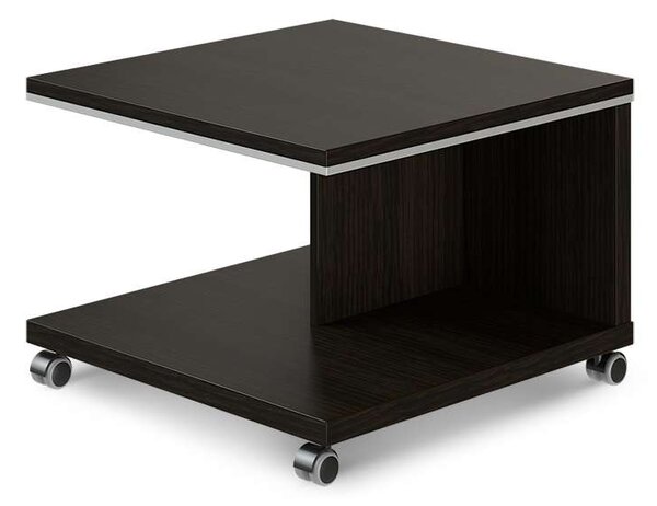 Konferenčný stolík mobilný TopOffice 70 x 70 cm, wenge