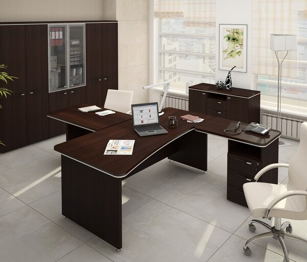 Zostava kancelárskeho nábytku TopOffice 1, wenge