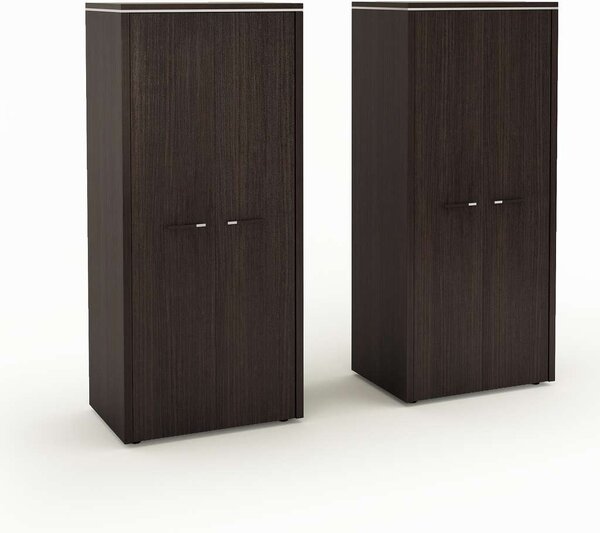 Vysoká skriňa s obložením TopOffice 13, wenge
