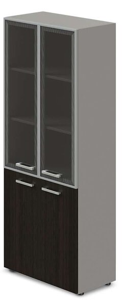 Vysoká široká skriňa TopOffice 79,8 x 40,4 x 196,5 cm, wenge