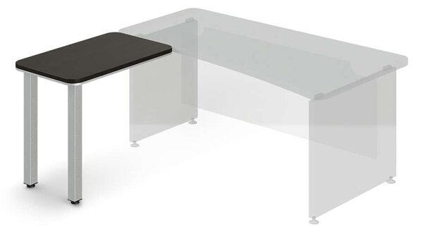 Prístavný stôl TopOffice, ľavý, 90 x 55 cm, wenge
