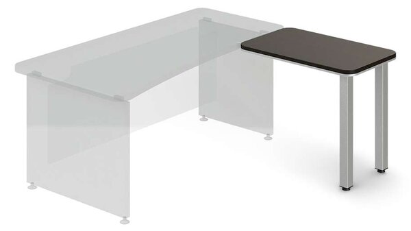 Prístavný stôl TopOffice, pravý, 90 x 55 cm, wenge