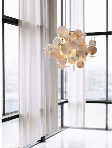 Závesné svietidlá Normann Copenhagen, Béžová, Obývacia izba, Drevo