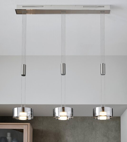 ZÁVESNÉ LED SVIETIDLO, 95/20/100-160 cm - Interiérové svietidlá