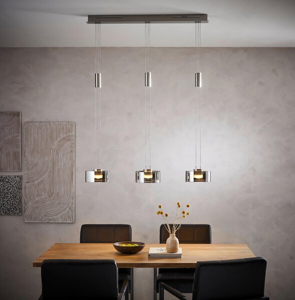 ZÁVESNÉ LED SVIETIDLO, 95/20/100-160 cm - Interiérové svietidlá