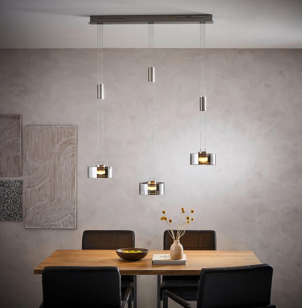 ZÁVESNÉ LED SVIETIDLO, 95/20/100-160 cm - Interiérové svietidlá