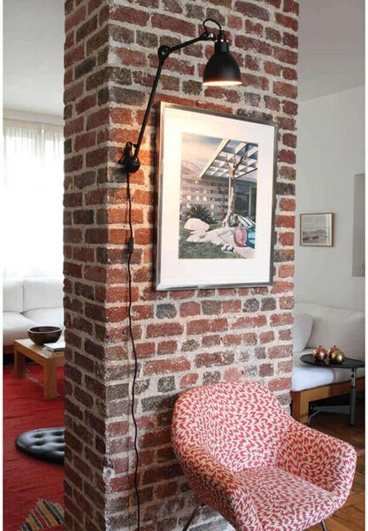 Nástenné Svietidlo Lampe Gras, Čierna, Obývacia izba, Kov