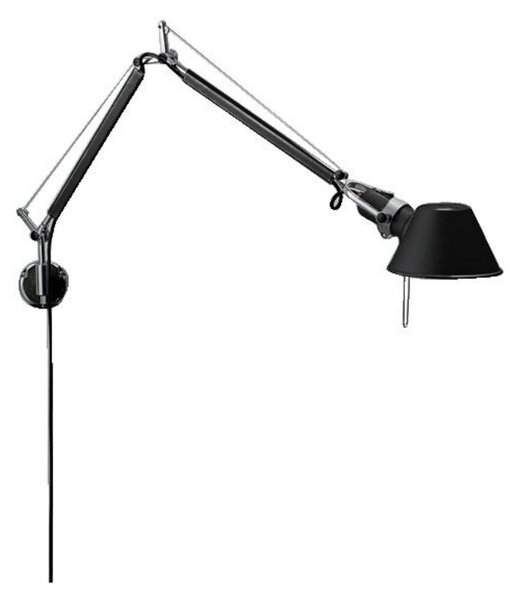 Nástenné Svietidlo Artemide, Čierna, Pracovňa, Hliník, Dizajnový