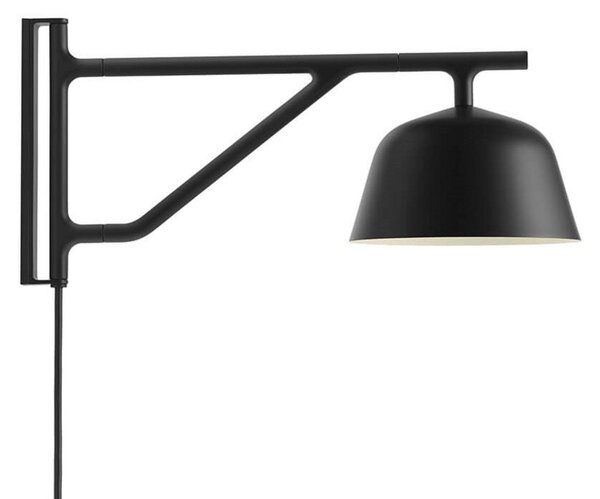 Nástenné Svietidlo Muuto, Čierna, Obývacia izba, Hliník