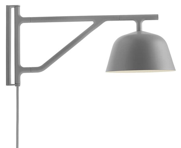 Nástenné Svietidlo Muuto, Sivá, Obývacia izba, Hliník