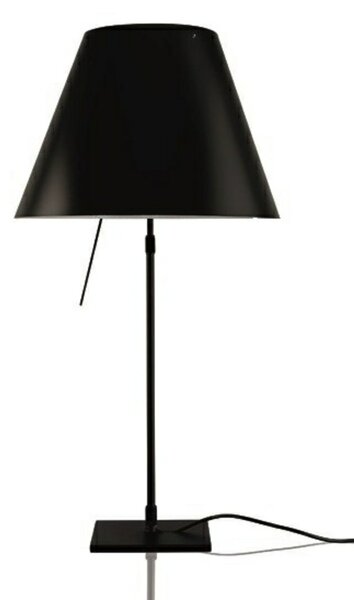 Stolové Lampa Luceplan, stmievateľné, Čierna, Obývacia izba, Hliník