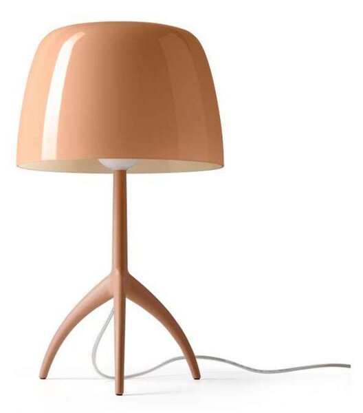 Stolové Lampa Foscarini, stmievateľné, Pudrová, Obývacia izba, Hliník