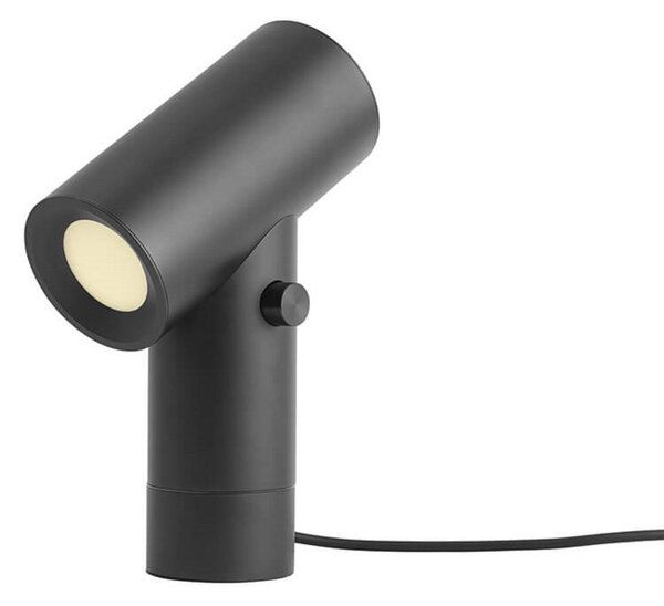 Stolové Lampa Muuto, stmievateľné, Čierna, Obývacia izba, Hliník