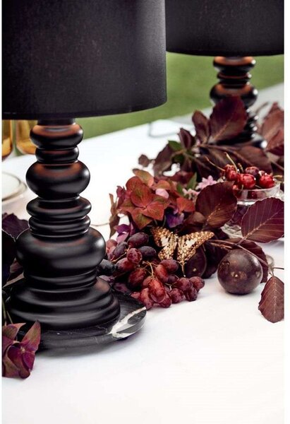 Stolové Lampa DESIGN BY US, Čierna, Obývacia izba, Sklo