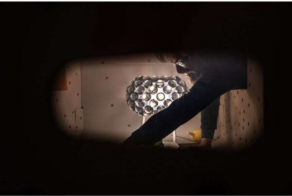 Stolové Lampa Foscarini, stmievateľné, Transparentná, Obývacia izba, Kov