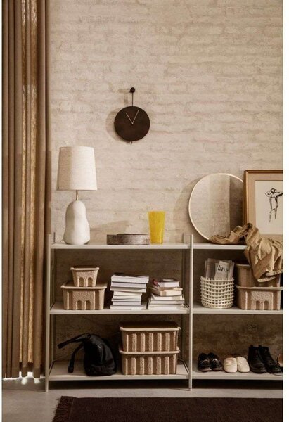 Stolové Lampa ferm LIVING, Biela, Obývacia izba, Tkanina / Textil