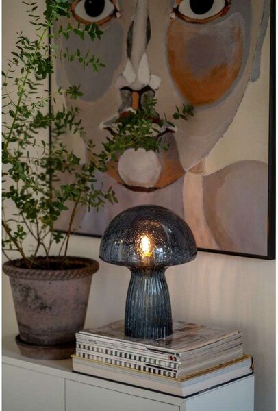 Stolové Lampa Globen Lighting, Modrá, Obývacia izba, Sklo