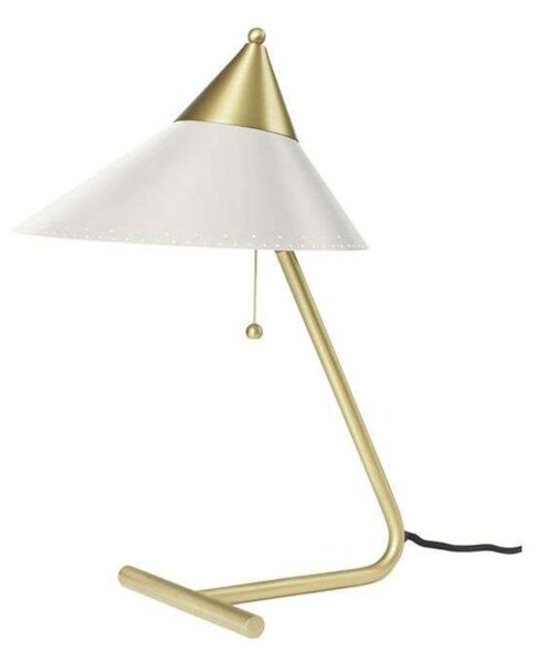 Stolové Lampa Warm Nordic, Brass Top, Biela, Obývacia izba, Kov, Dizajnový