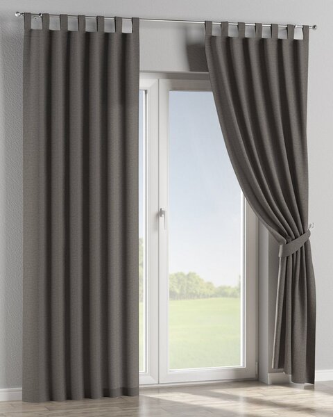 Záves na pútkach farba produktu sivá látka zapletaná