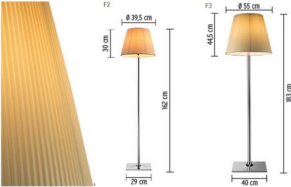 Stojacie Lampa FLOS, Metalická, Obývacia izba, Kov