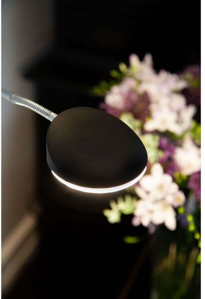 Stojacie Lampa Halo Design, stmievateľné, Čierna, Obývacia izba, Kov
