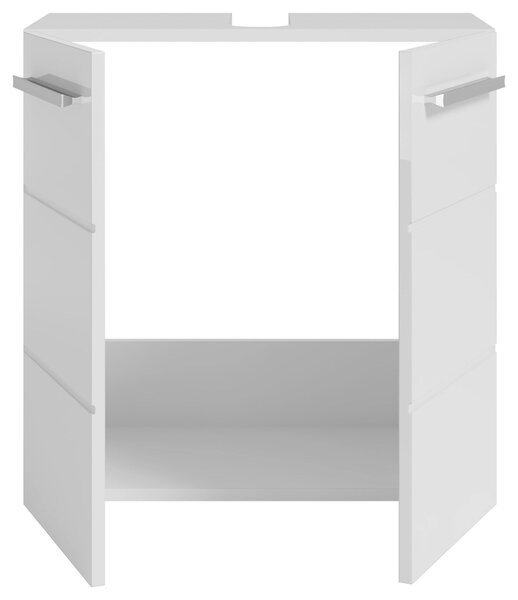 SKRINKA POD UMÝVADLO, biela s vysokým leskom, biela, 60/62/31 cm MID.YOU - Kúpeľňové skrinky, Online Only