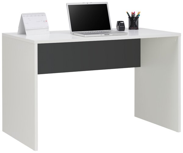 PÍSACÍ STÔL, antracitová, biela, 120/67/76 cm Hom`in - Kancelárske stoly
