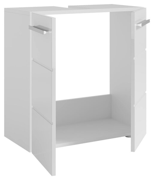 SKRINKA POD UMÝVADLO, biela s vysokým leskom, biela, 60/62/31 cm MID.YOU - Kúpeľňové skrinky, Online Only