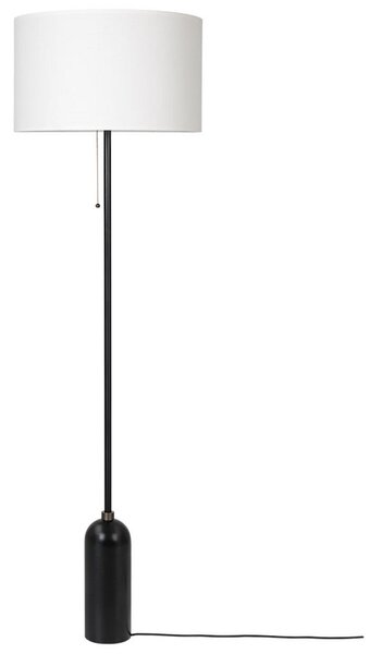 Stojacie Lampa GUBI, stmievateľné, Čierna, Obývacia izba, Mramor