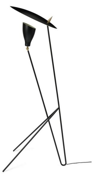Stojacie Lampa Warm Nordic, Silhouette, Čierna, Obývacia izba, Kov, Dizajnový