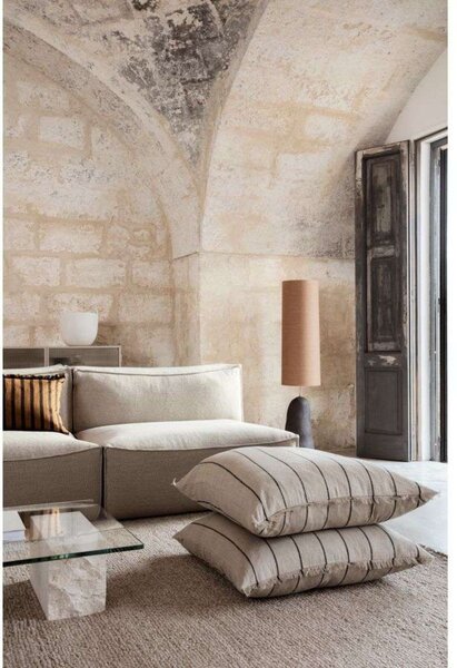 Stojacie Lampa ferm LIVING, Biela, Obývacia izba, Tkanina / Textil