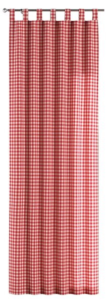 Záves na pútkach farba produktu červená látka vzorované