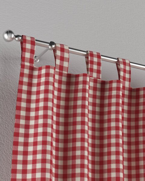 Záves na pútkach farba produktu červená látka vzorované