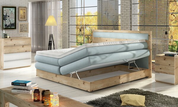 DIORI boxspring massiv wood posteľ s úložným priestorom