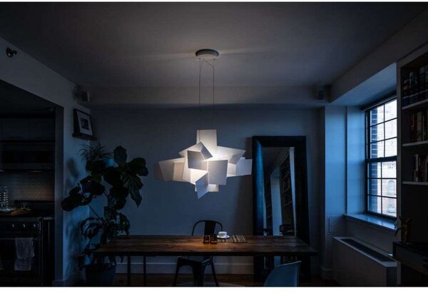 Závesné svietidlá Foscarini, Biela, Jedáleň, Plast