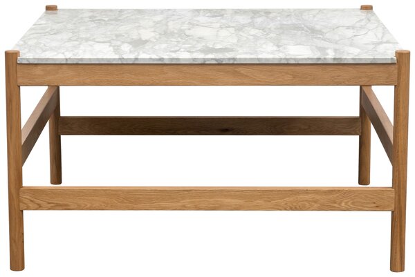 KONFERENČNÝ STOLÍK, prírodná farba, biela, drevo, kameň, 80/42/80 cm MID.YOU - Stolíky do obývačky, Online Only