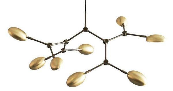 Lustre 101 COPENHAGEN, Zlatá / Mosadz, Obývacia izba, Kov