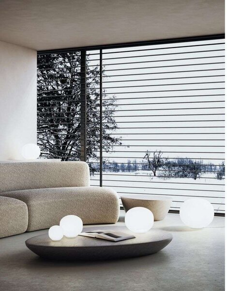 Stolové Lampa Lodes, stmievateľné, Biela, Obývacia izba, Sklo