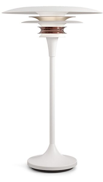 Diablo Stolová Lampa Ø30 Matt White/Rosé Silver - Belid